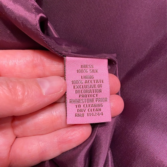 NWT Eliza J SILK Taffeta Cocktail Dress, Empire Waist, Removable Straps, Sz 12 - Picture 6 of 9